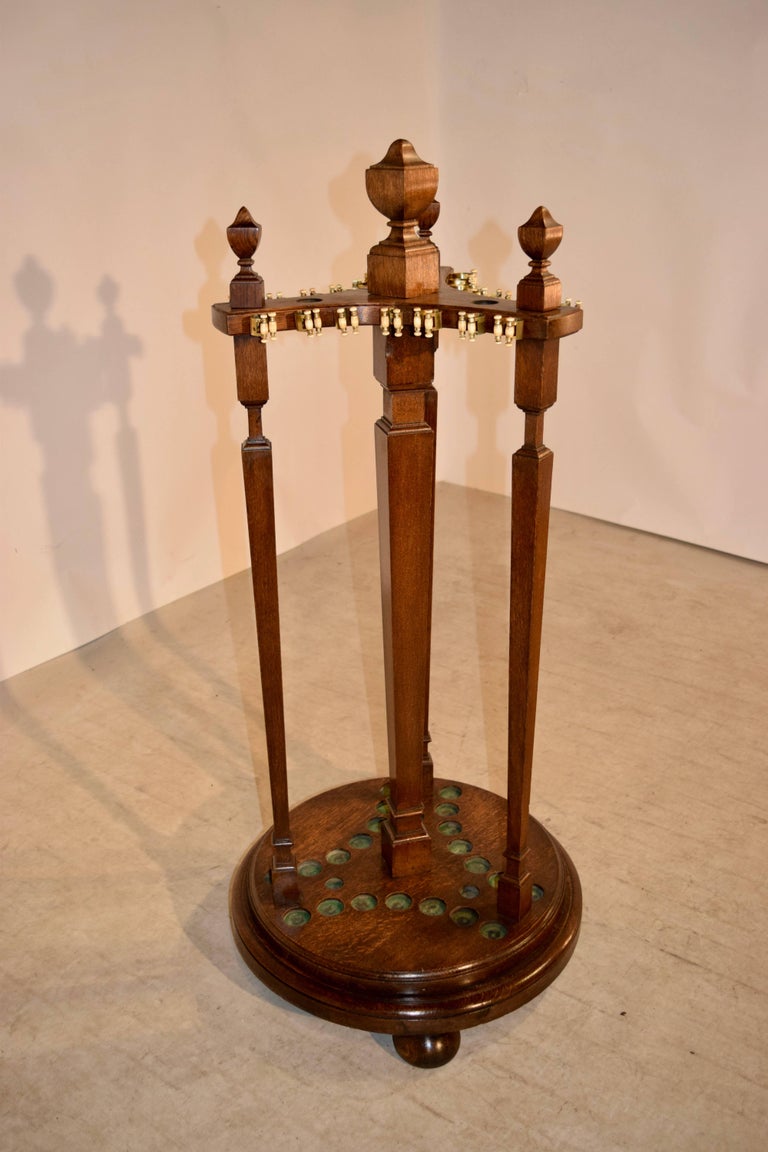 19th Century Oak Pool, Billiard or Snooker Cue Stand at 1stDibs pool