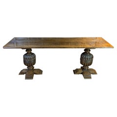 19th Century Oak Refectory Dining Table