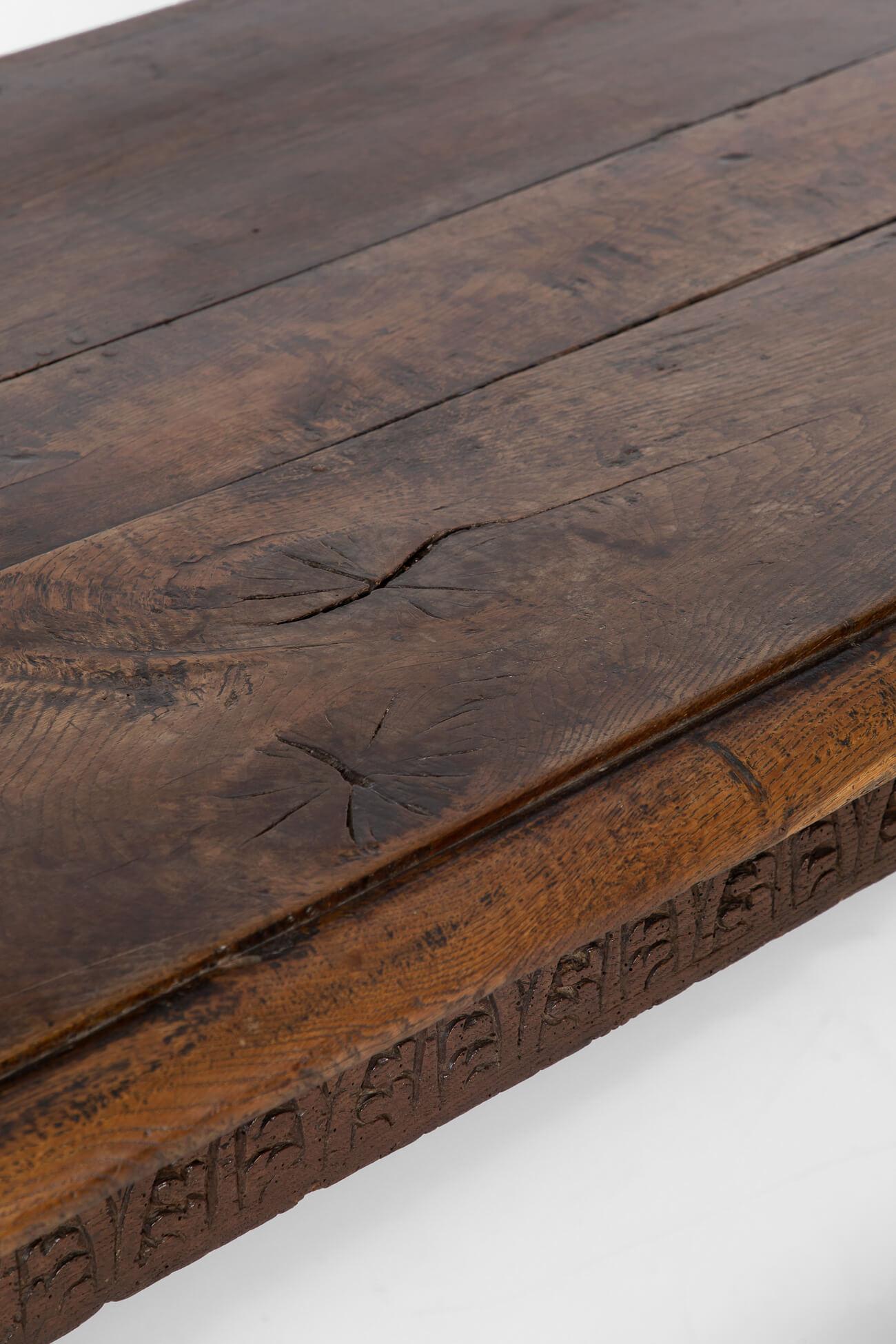 19th Century Oak Refectory Table, circa 1820 For Sale 9