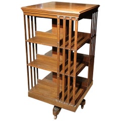 19th Century Oak Revolving Bookcase
