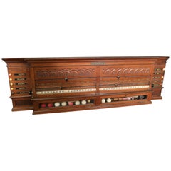 19th Century Oak Score Keeper for Billiards, Snooker and Pool Games