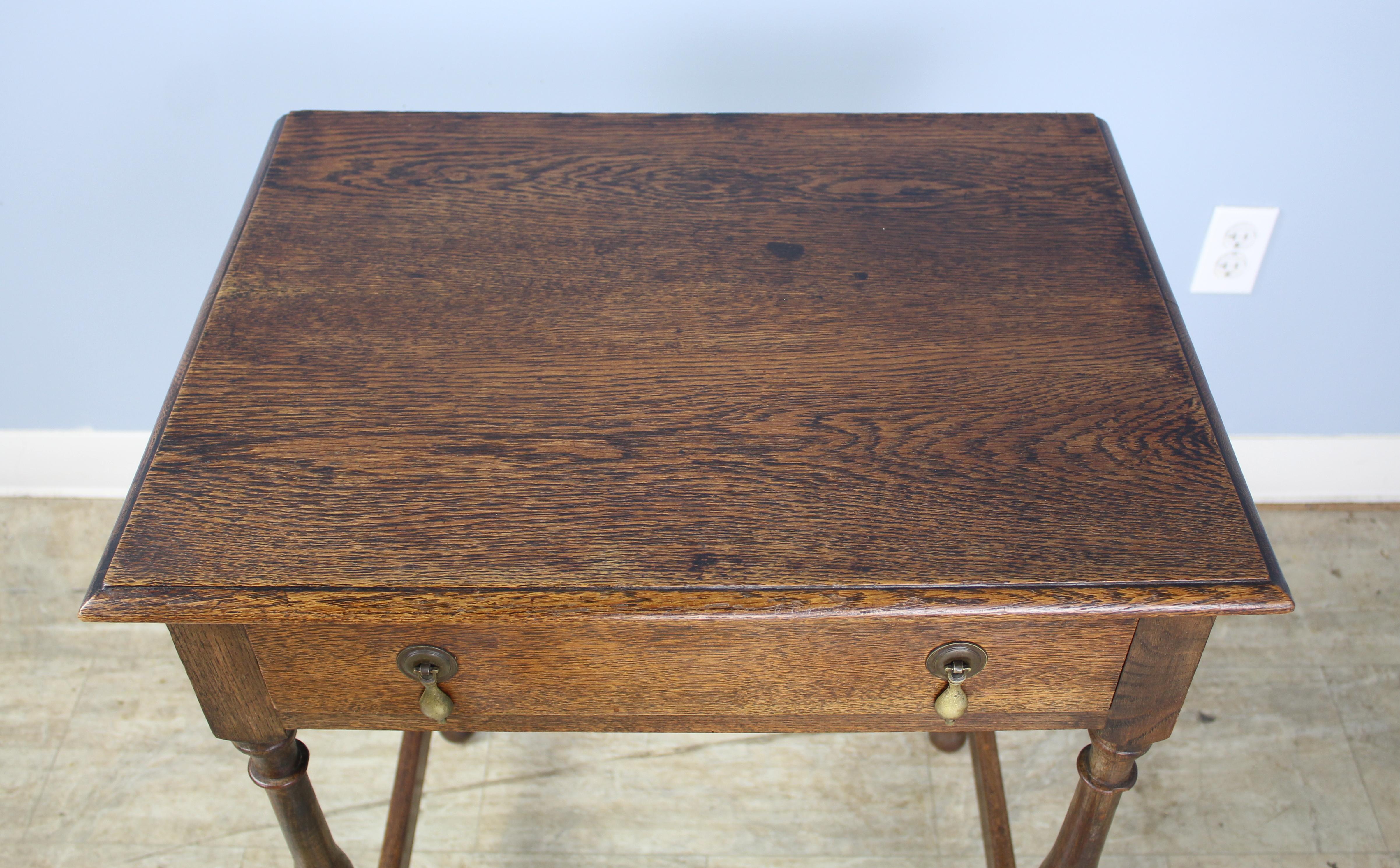 19th Century Oak Side Table 1