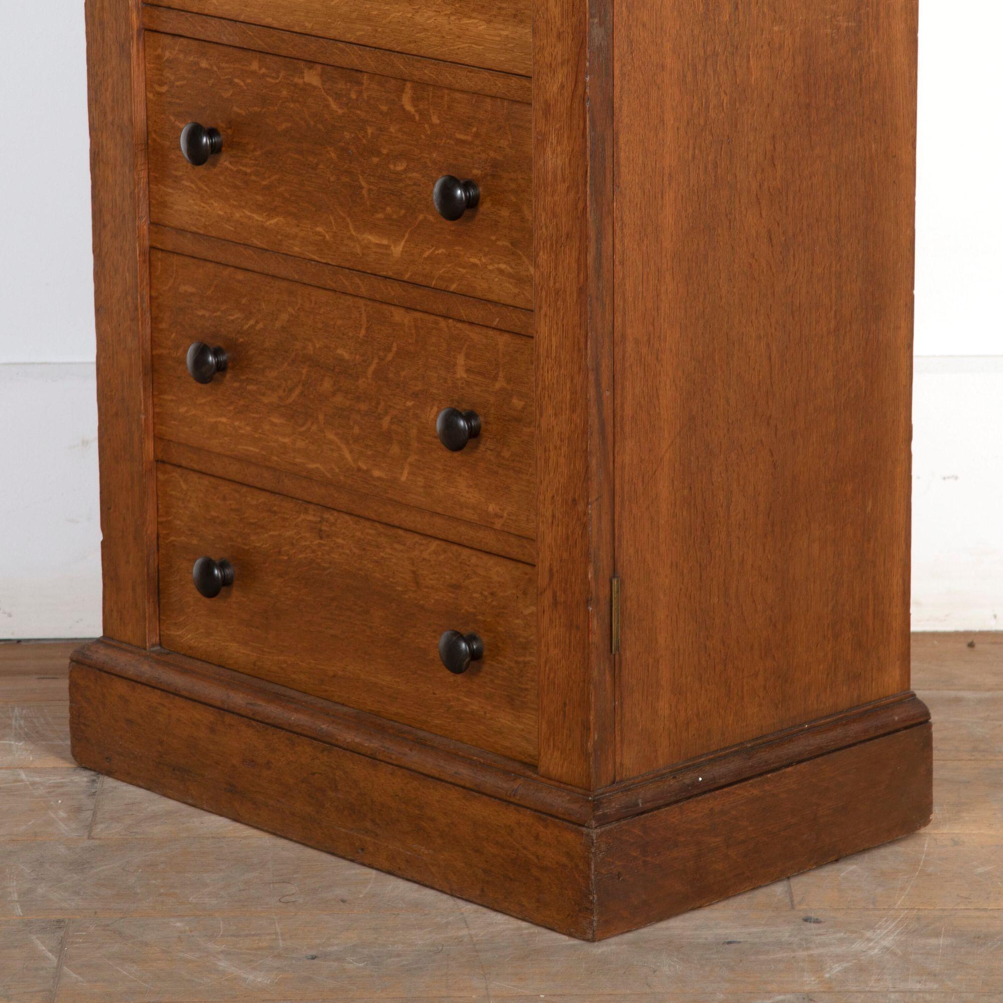 Country 19th Century Oak Six Drawer Wellington Chest