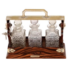 19th Century Oak Tantalus Stamped Mappin & Webb