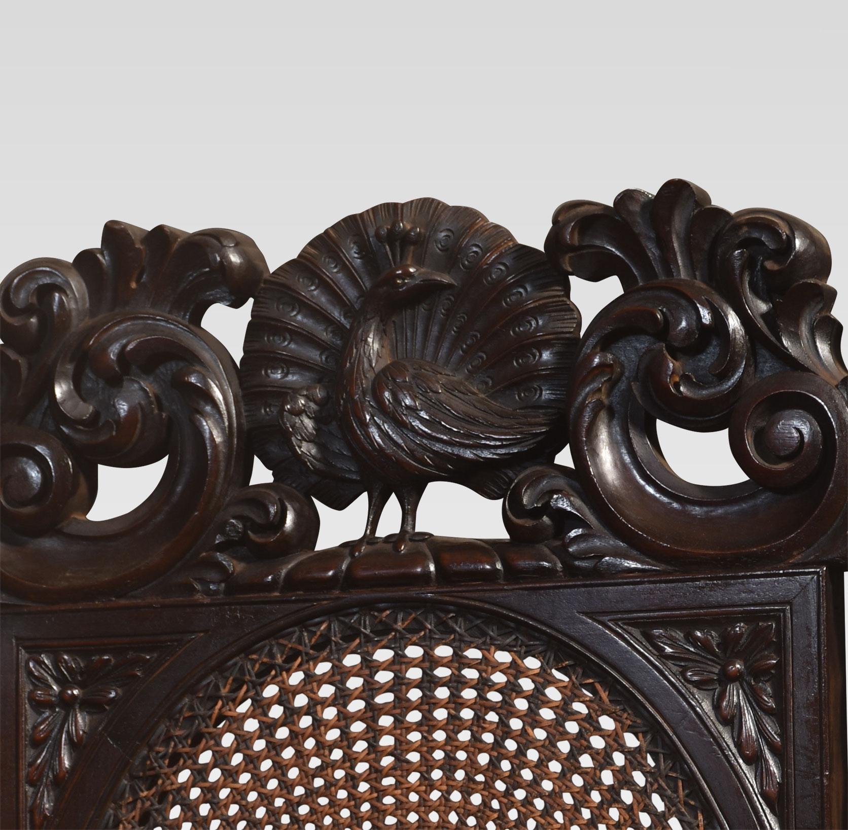 19th Century 19th century oak three-panel folding screen For Sale