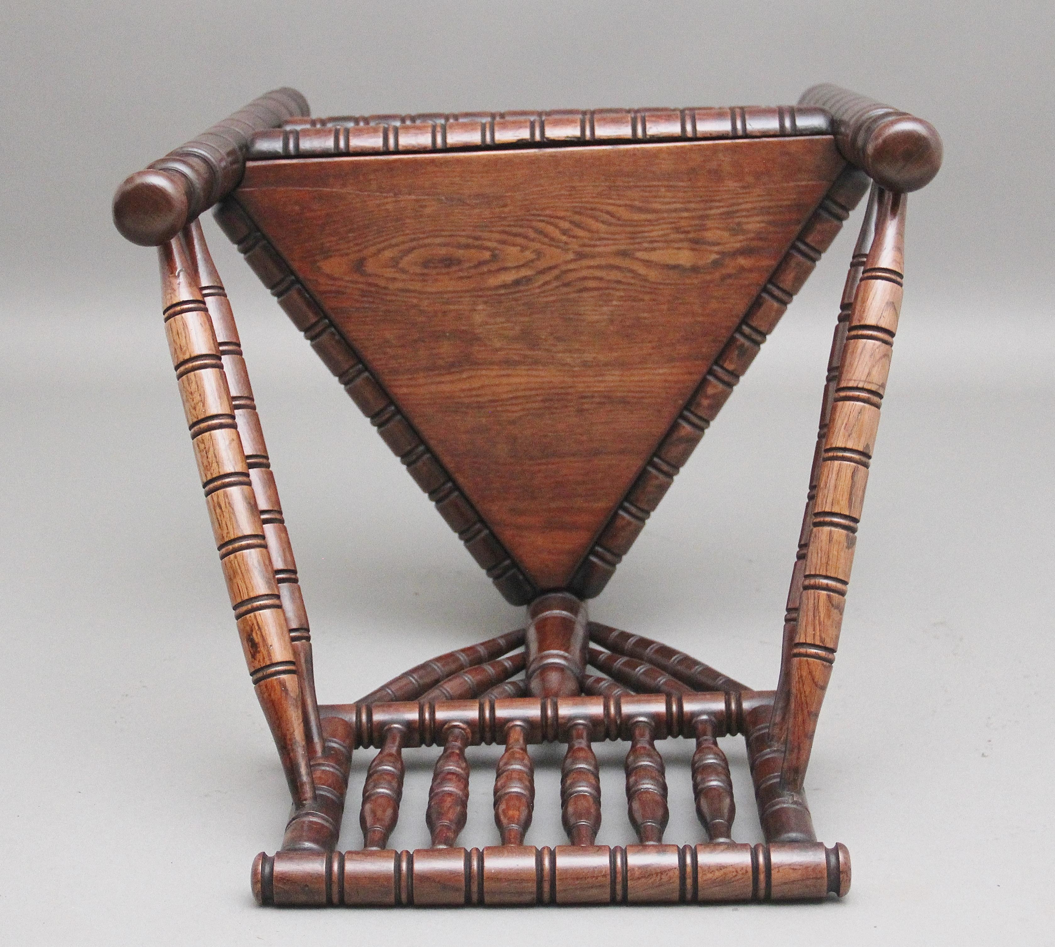 Oak 19th Century oak turners chair For Sale