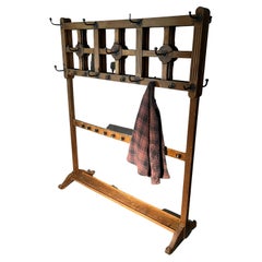 19th Century Oak Two Sided Coat Rack from Gentleman's Club