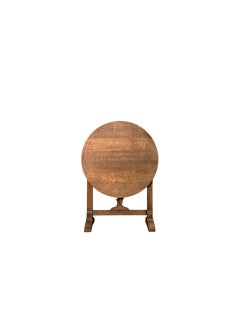19th-Century Oak Vineyard Table with Rustic Character