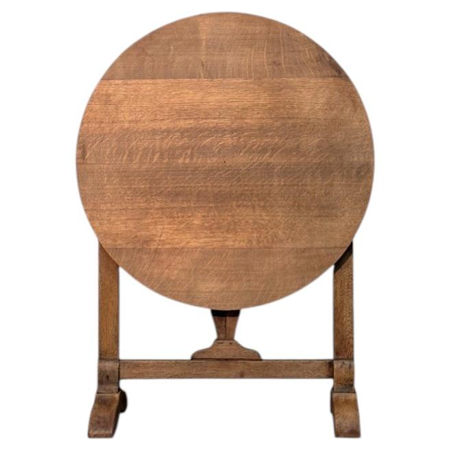 19th-Century Oak Vineyard Table with Rustic Character