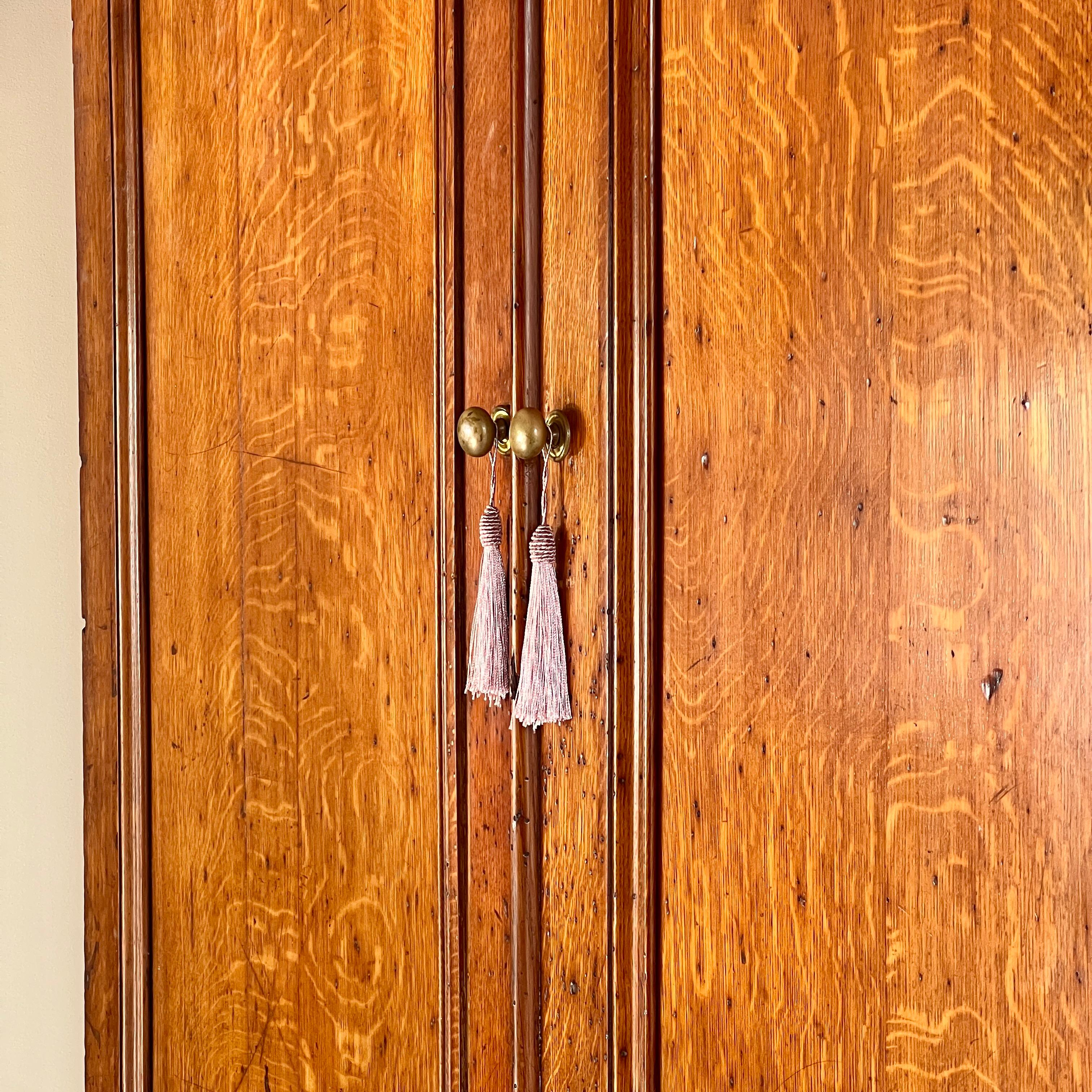 19Th Century Oak Wardrobe Linen Press Or Housekeeper's Cupboard For Sale 1