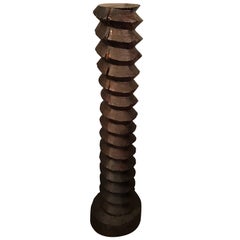Antique 19th Century Oak Wine Press Screw