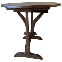 19th Century Oak Wine Table Vigneron