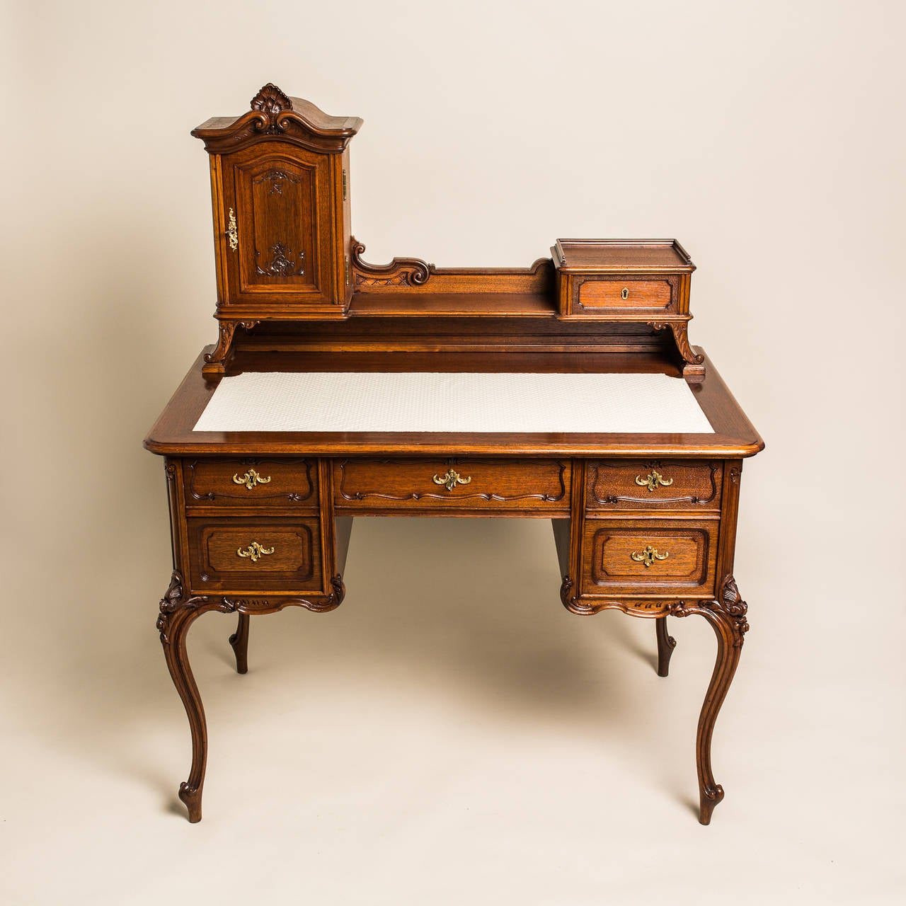 19th Century Oakwood Writing Desk Baroque Revival, Austria, circa 1880 In Good Condition In Lichtenberg, AT