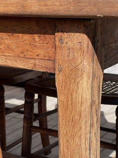 19th-century oakwood farm table