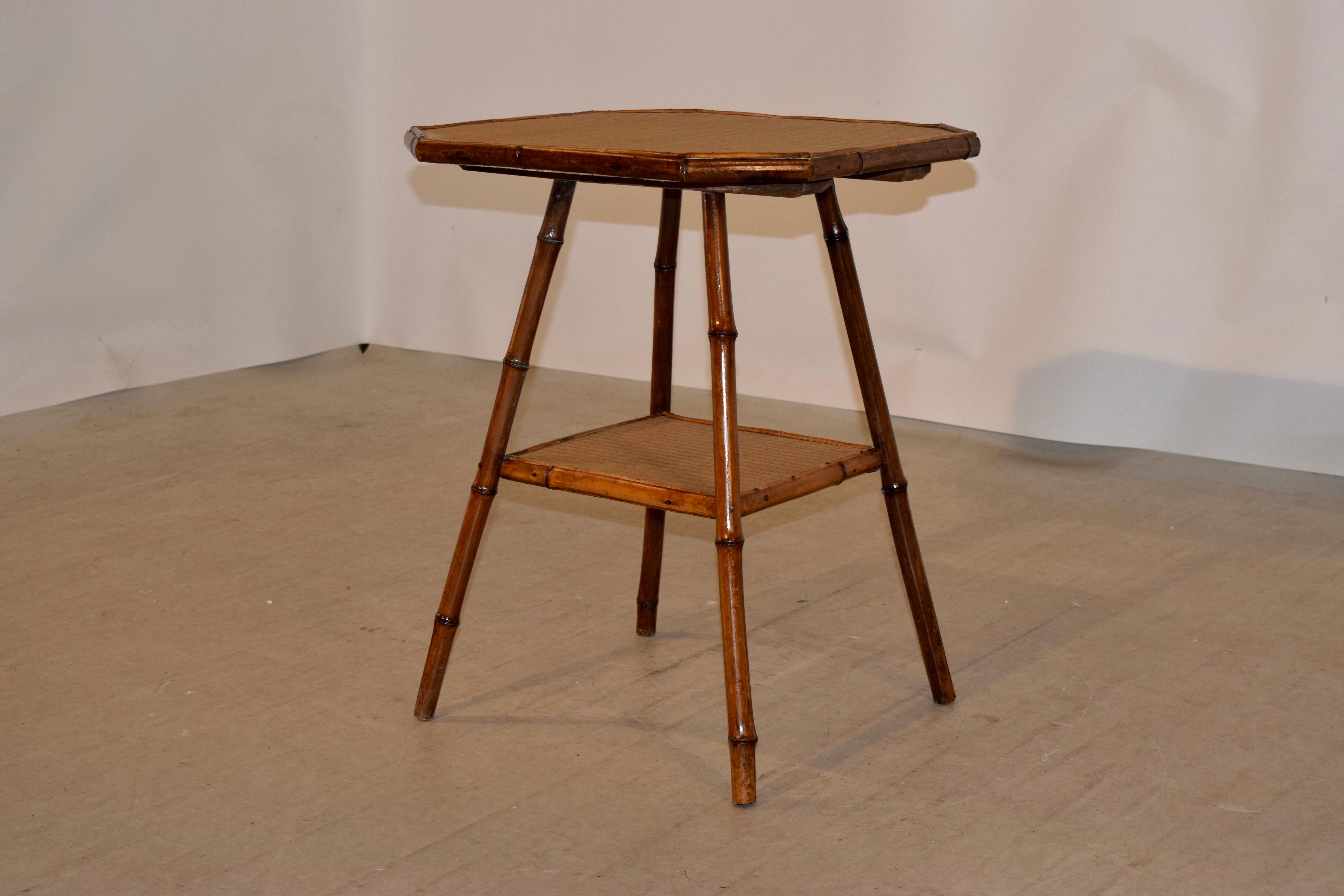 19th Century Octagonal Bamboo Table In Good Condition In High Point, NC