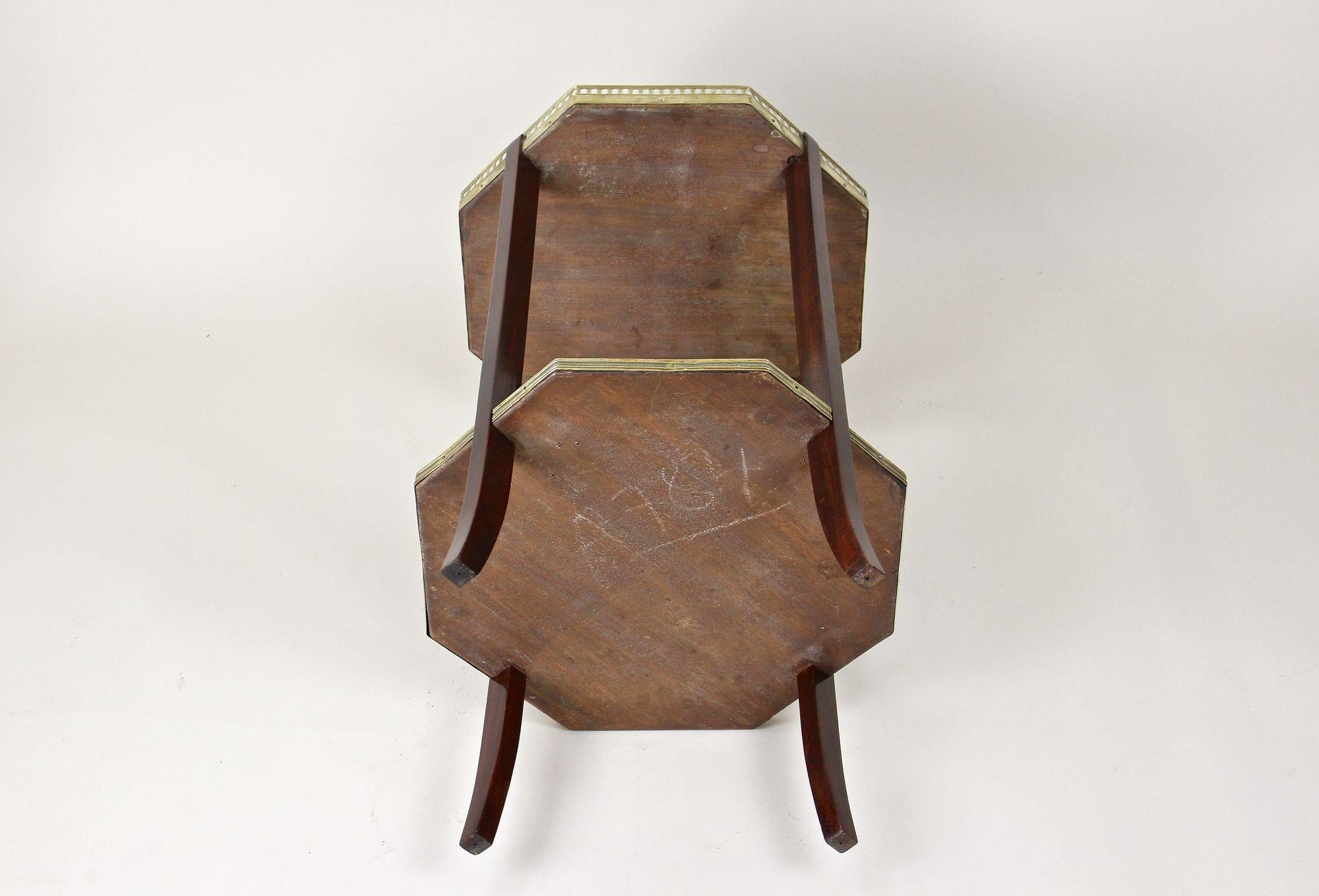 19th Century Octagonal Mahogany Side Table, Napoleon III, France circa 1870 For Sale 7
