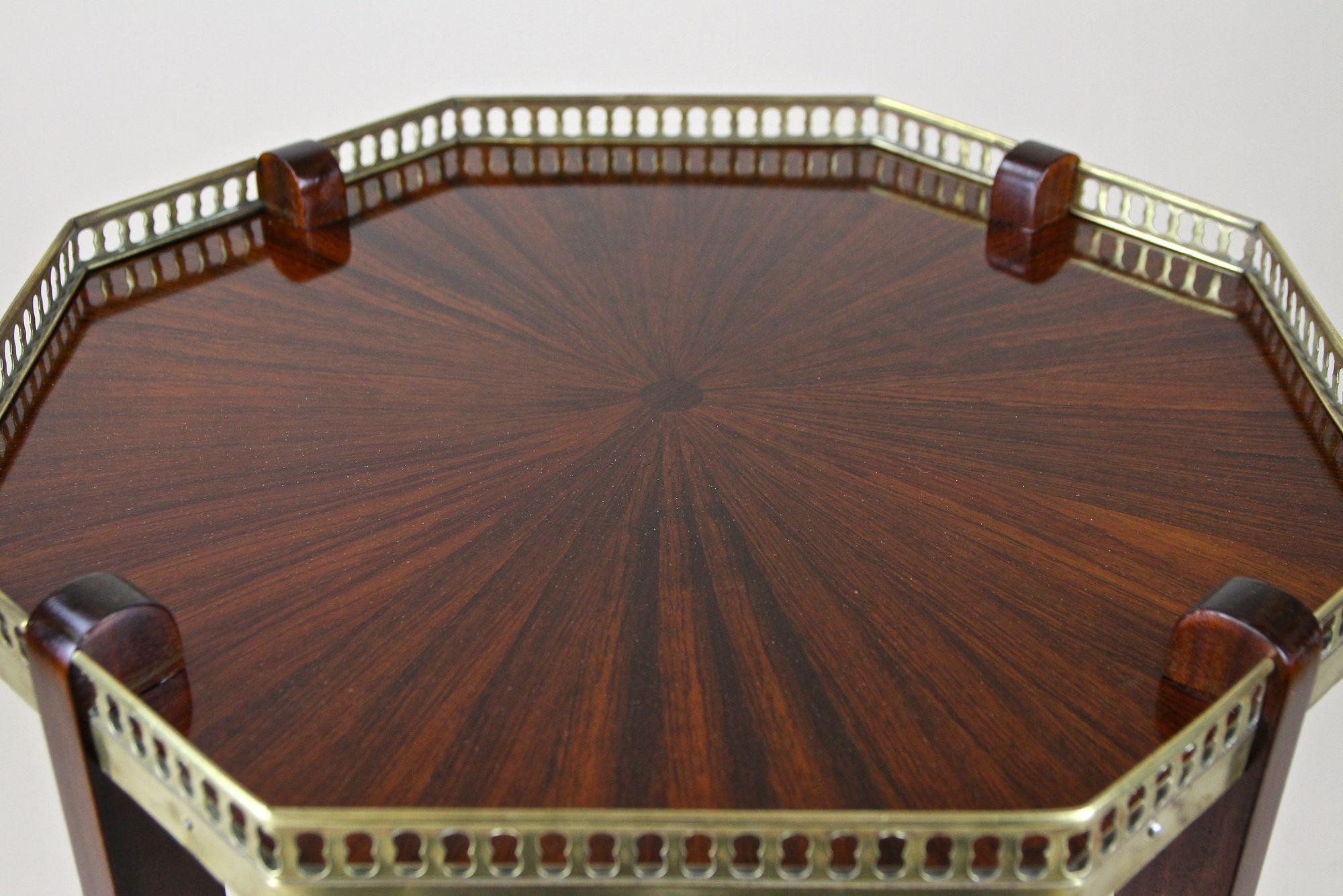 19th Century Octagonal Mahogany Side Table, Napoleon III, France circa 1870 For Sale 8