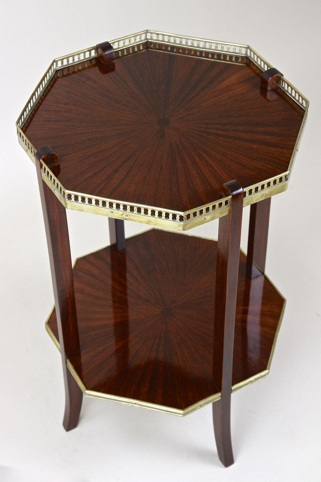 19th Century Octagonal Mahogany Side Table, Napoleon III, France circa 1870 For Sale 10