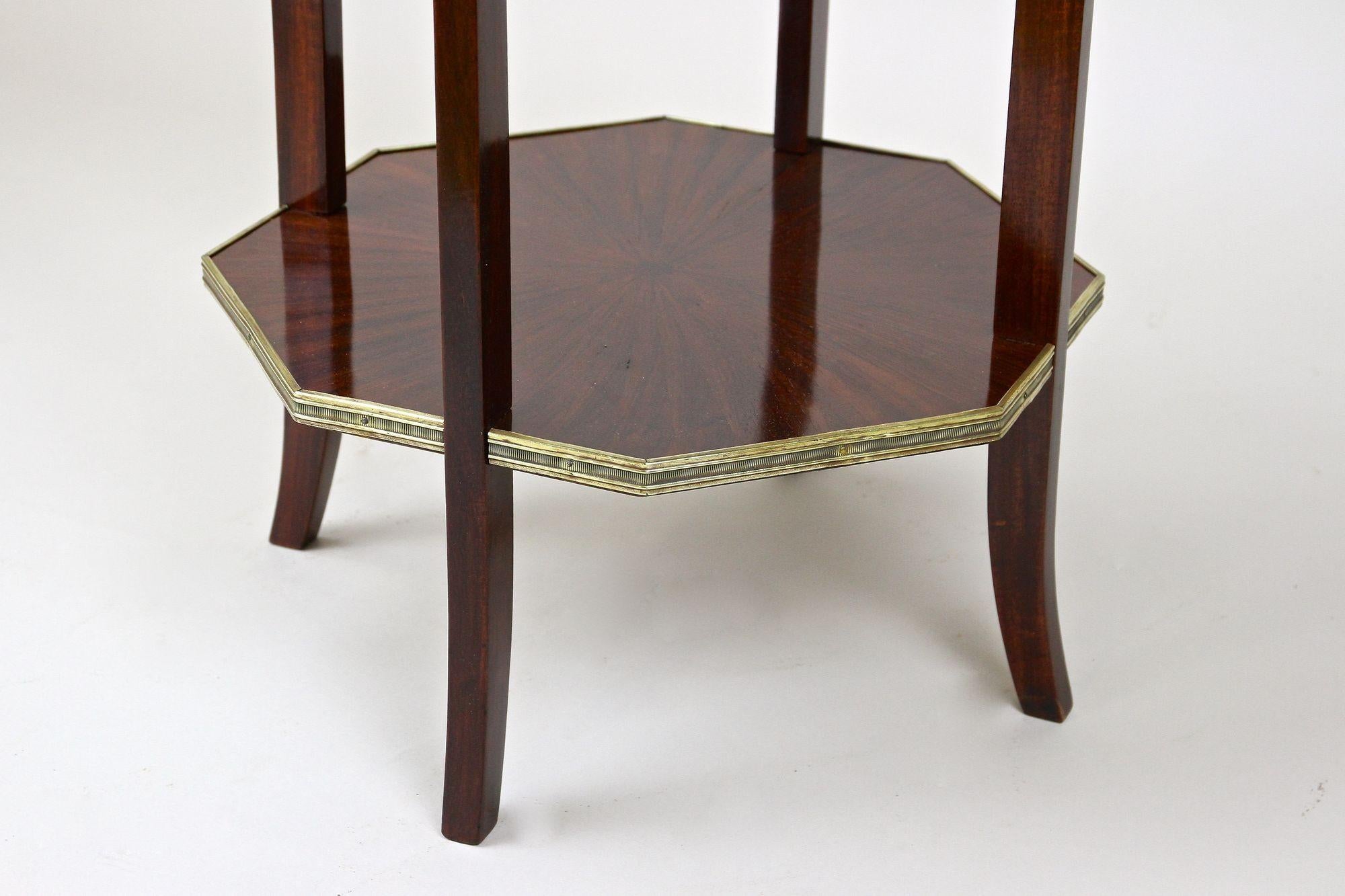 19th Century Octagonal Mahogany Side Table, Napoleon III, France circa 1870 For Sale 11