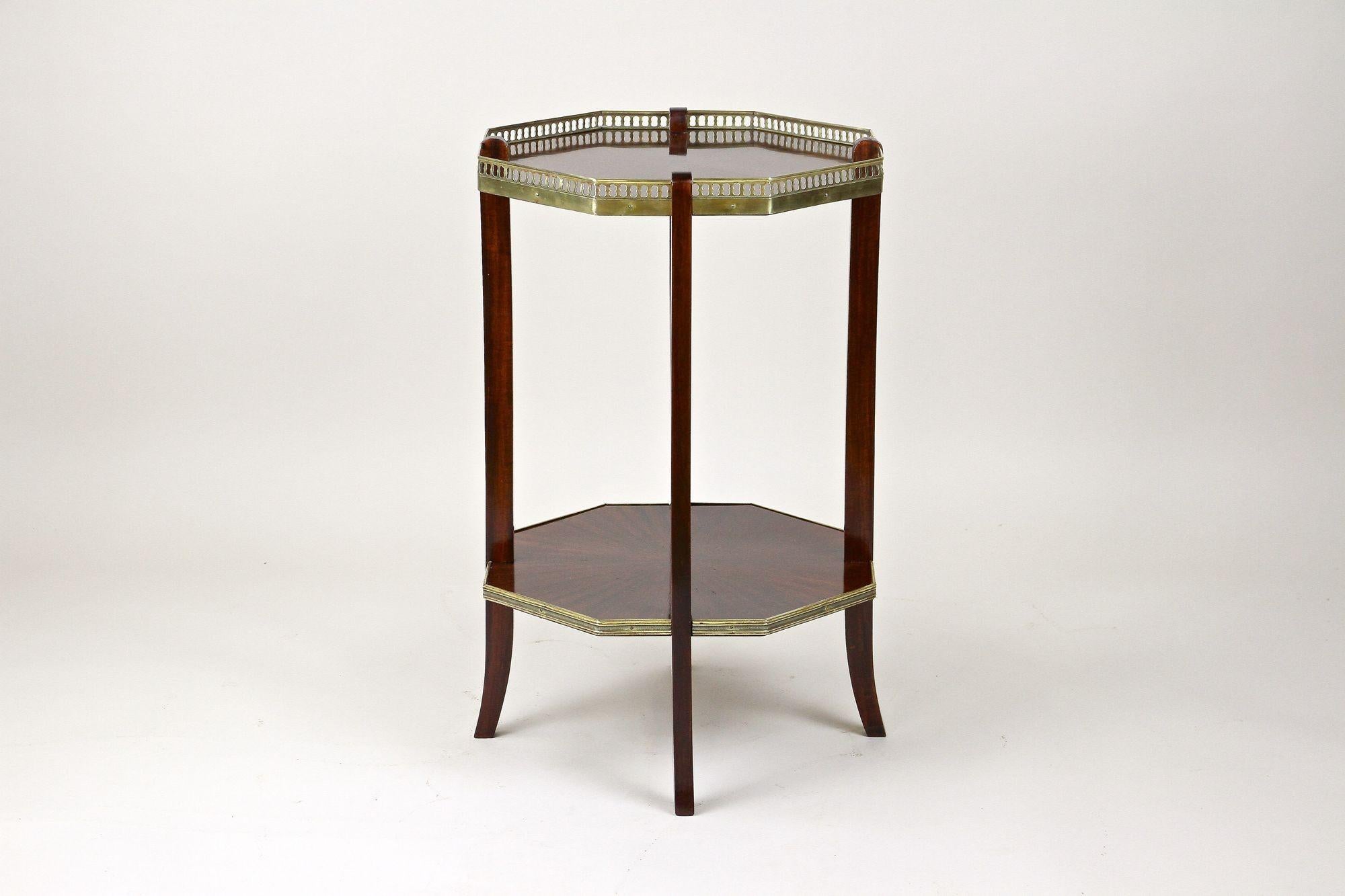 19th Century Octagonal Mahogany Side Table, Napoleon III, France circa 1870 For Sale 12
