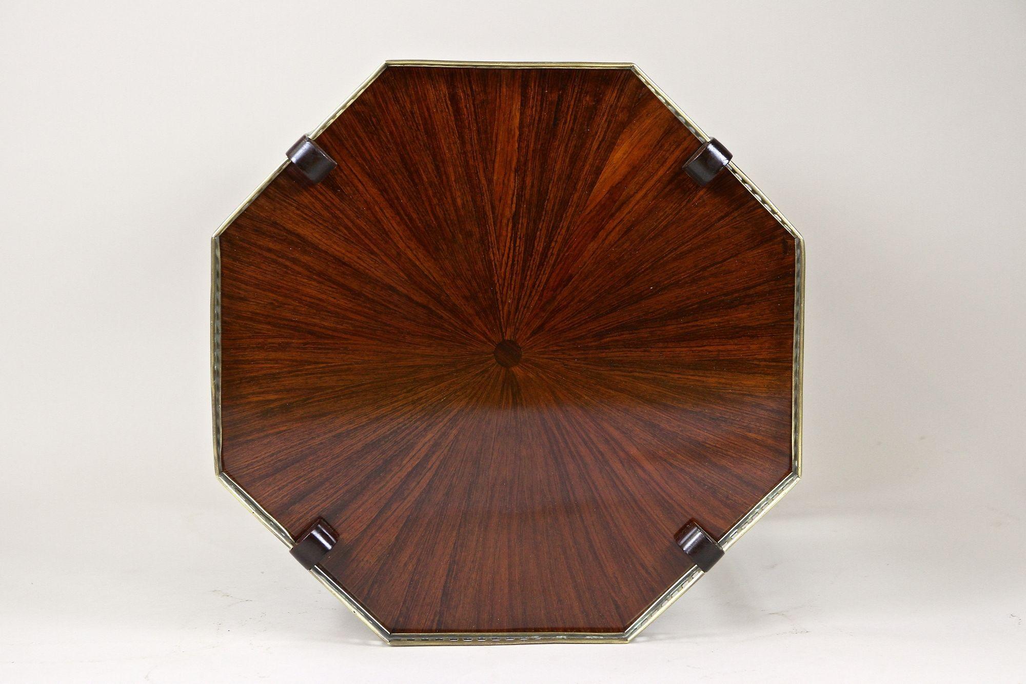 19th Century Octagonal Mahogany Side Table, Napoleon III, France circa 1870 For Sale 13