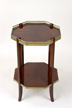 19th Century Octagonal Mahogany Side Table, Napoleon III, France circa 1870
