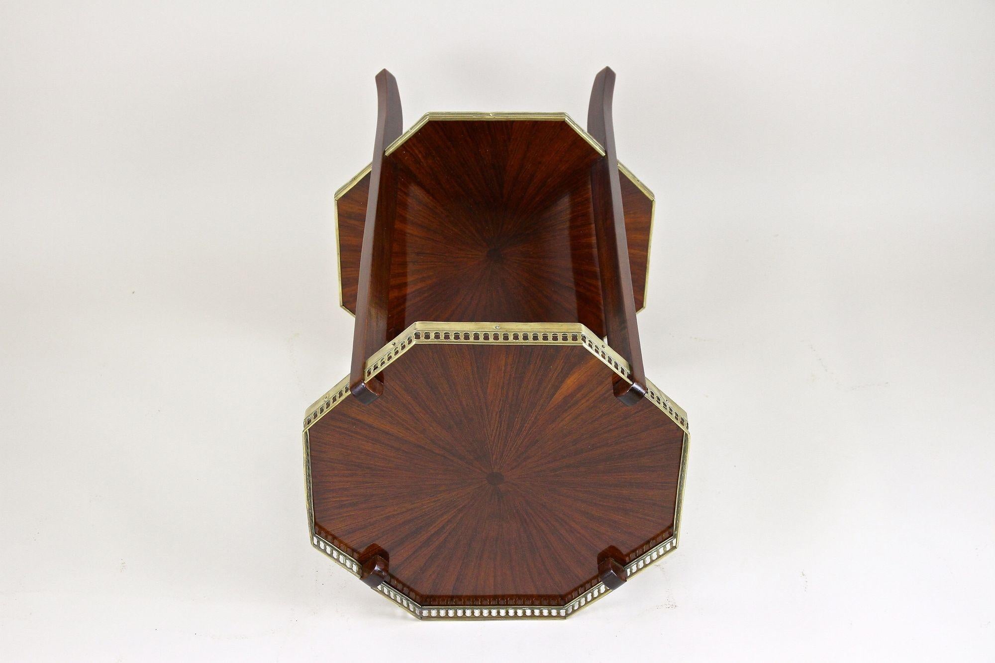 19th Century Octagonal Mahogany Side Table, Napoleon III, France circa 1870 For Sale 14