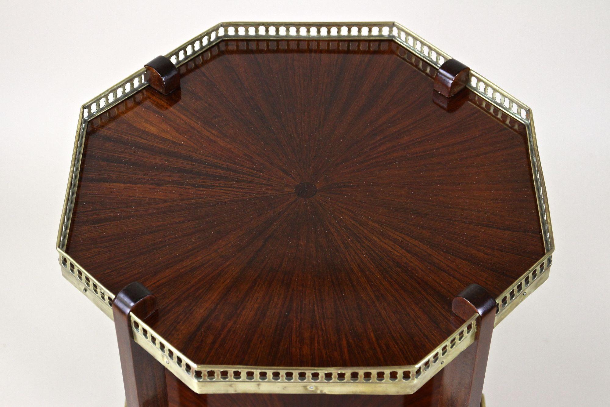 French 19th Century Octagonal Mahogany Side Table, Napoleon III, France circa 1870 For Sale