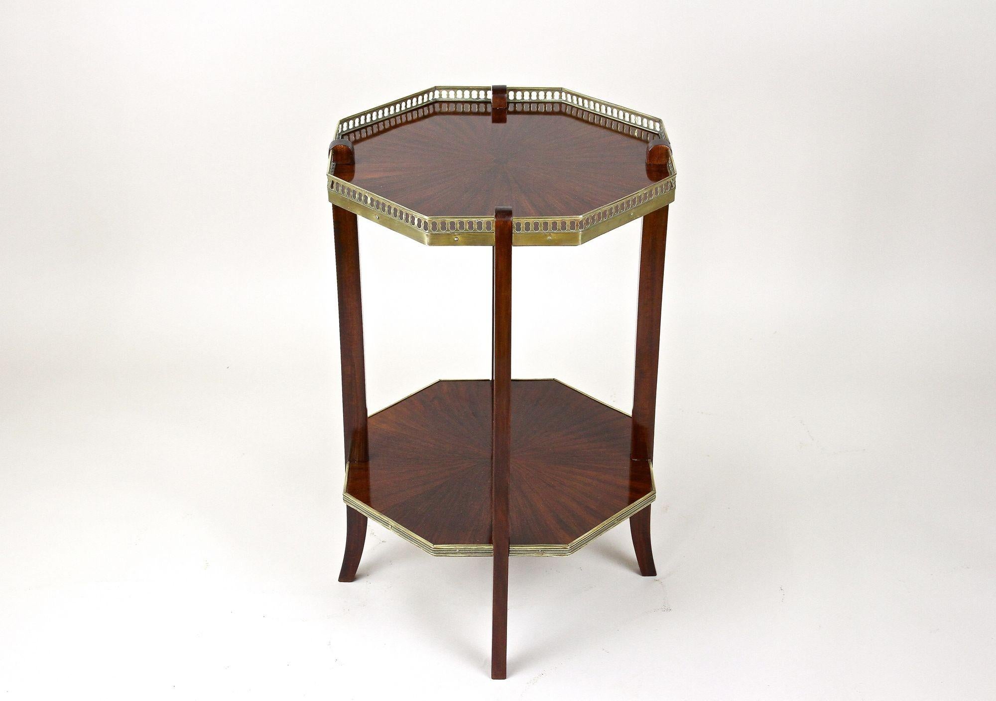 19th Century Octagonal Mahogany Side Table, Napoleon III, France circa 1870 For Sale 1