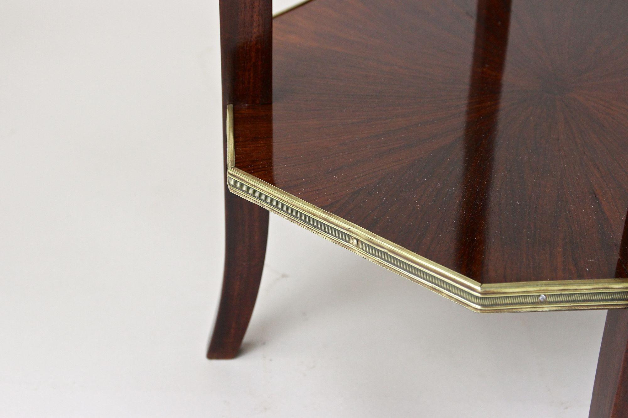 19th Century Octagonal Mahogany Side Table, Napoleon III, France circa 1870 For Sale 2