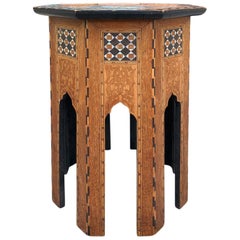 19th Century Octagonal Syrian Inlaid Drinks Table