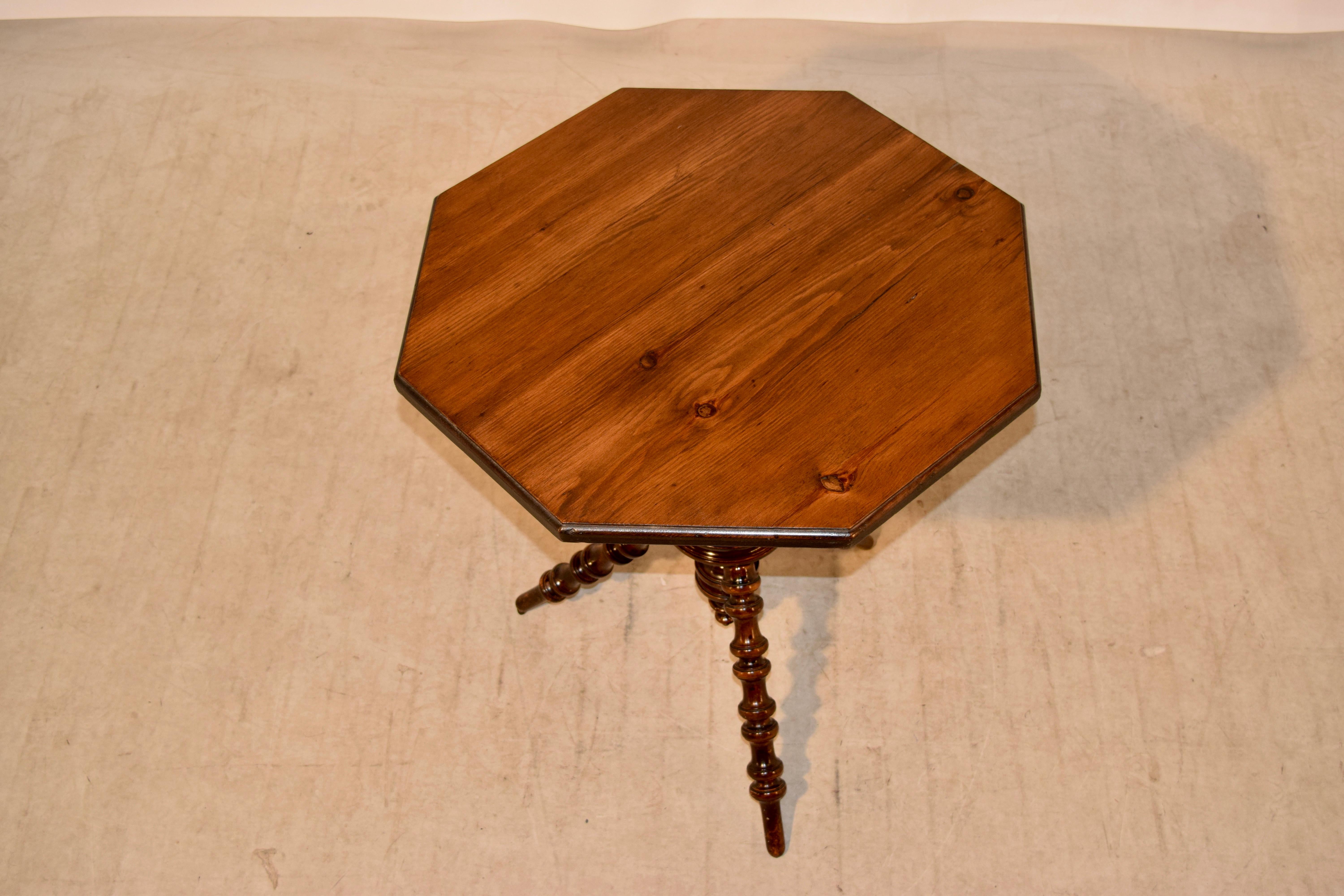 19th Century Octagonal Table In Good Condition In High Point, NC