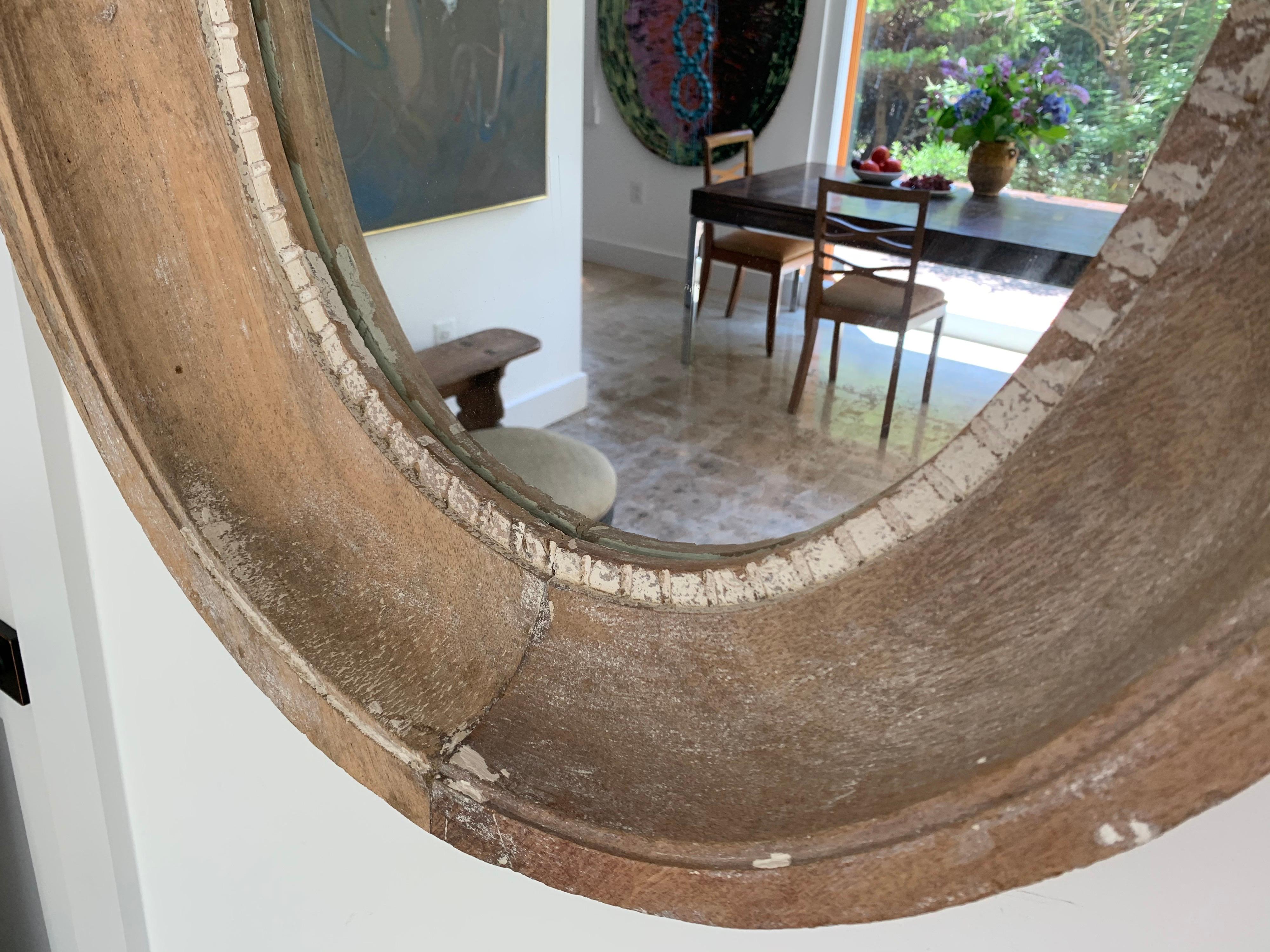 19th Century Oeil De Boeuf Mirror In Good Condition For Sale In Washington, DC