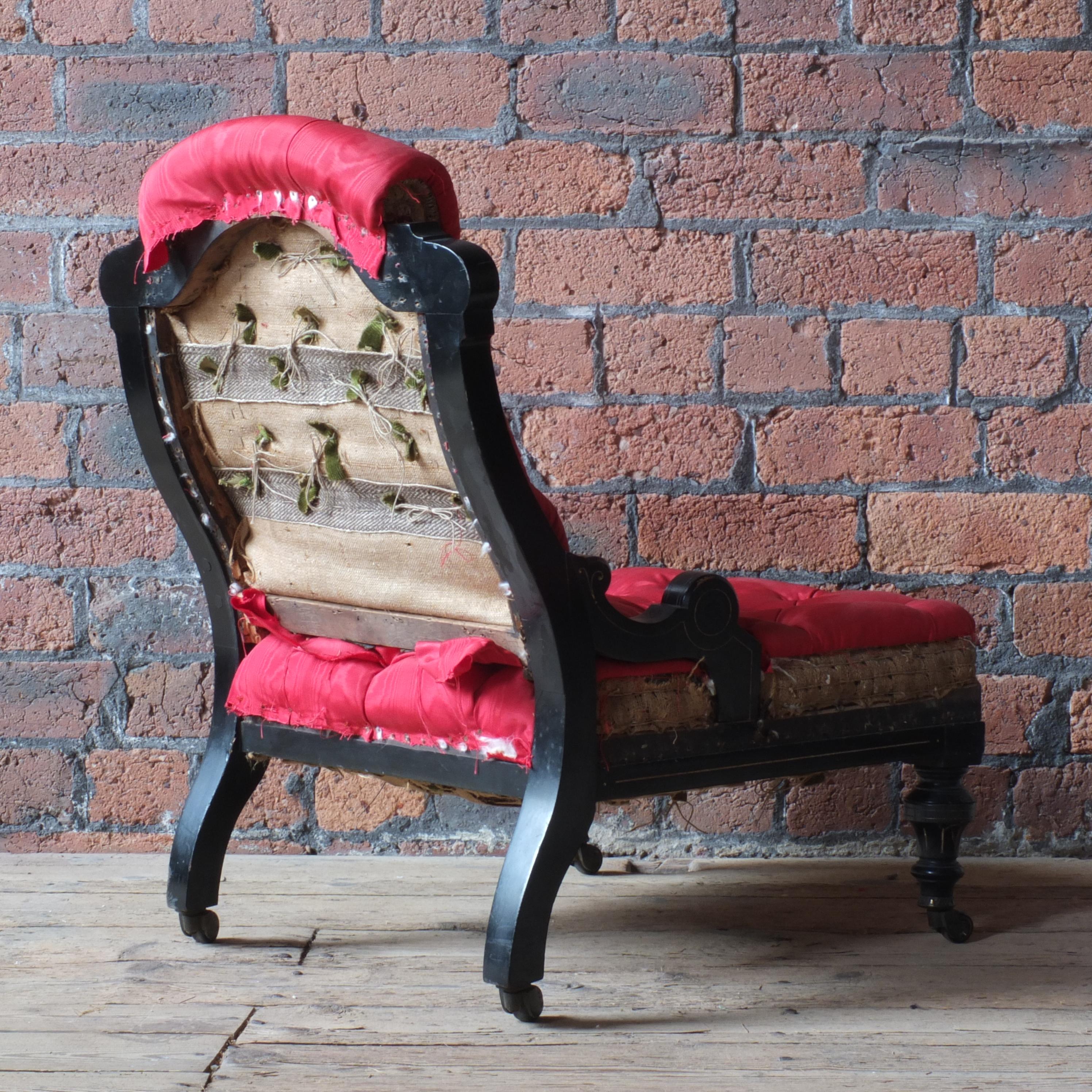 19th Century Ogden's of Manchester Slipper Chair In Good Condition In Batley, GB