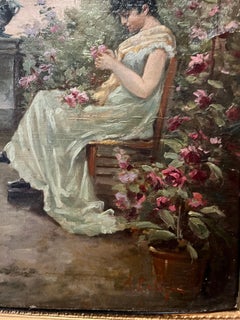 19th Century Oil French Riviera attributed to Fausto Zonaro