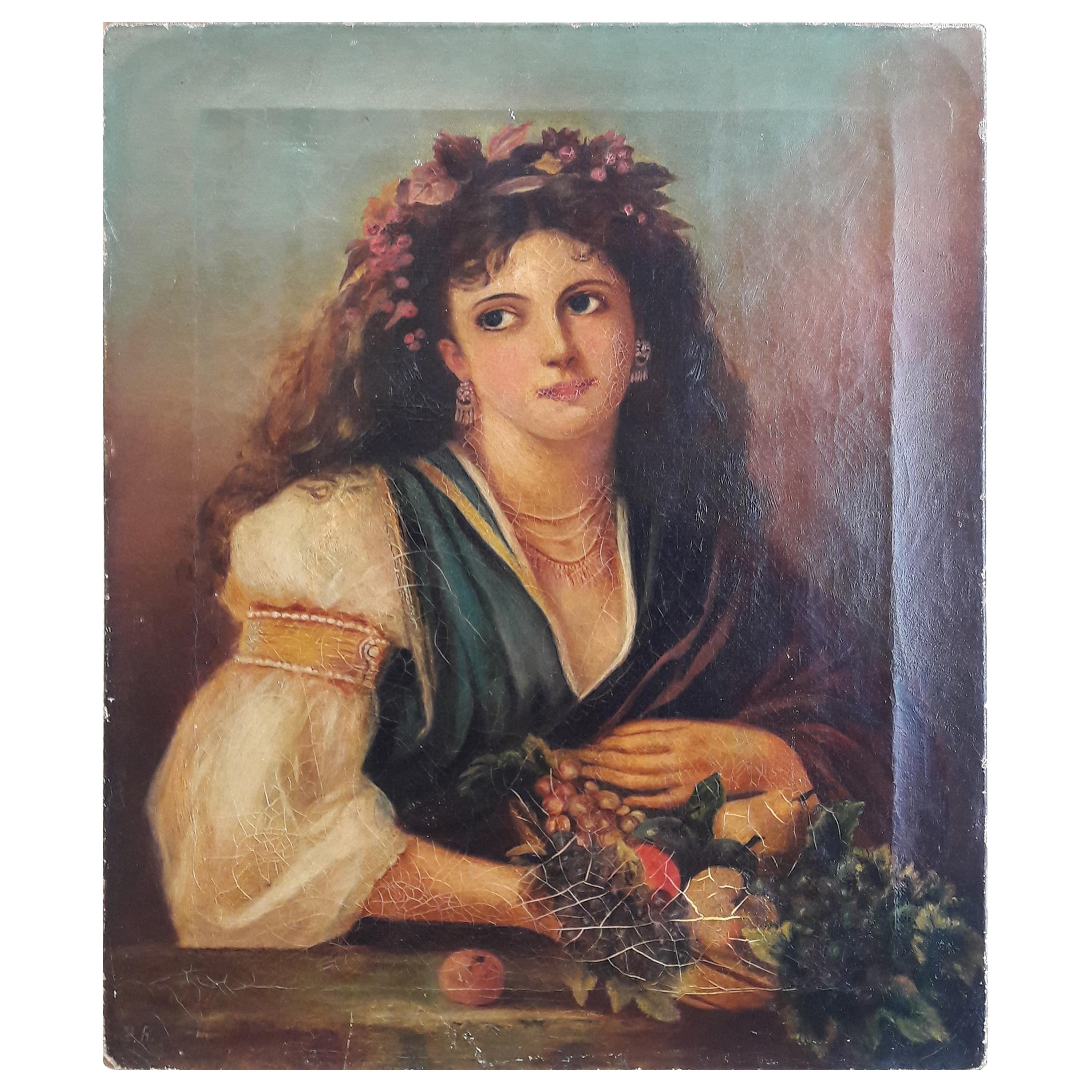 19th Century Oil of a Lady