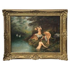 19th Century Oil on Board Painting by C. Schmidt