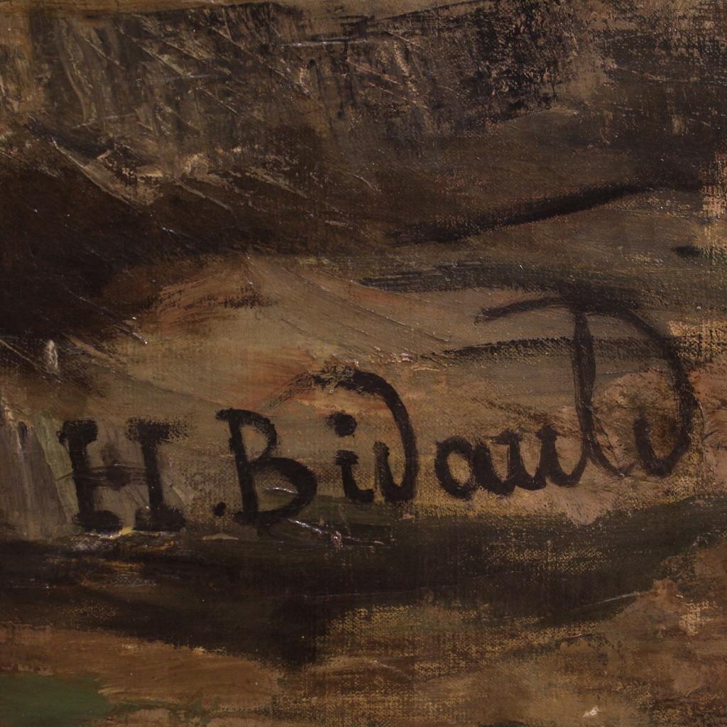 Antikes französisches Gemälde des 19. Jahrhunderts, Öl auf Leinwand, signiert, populäres Thema, 1870 (Spätes 19. Jahrhundert)