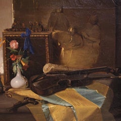 19th Century Oil on Canvas Antique Italian Still Life Painting, 1880