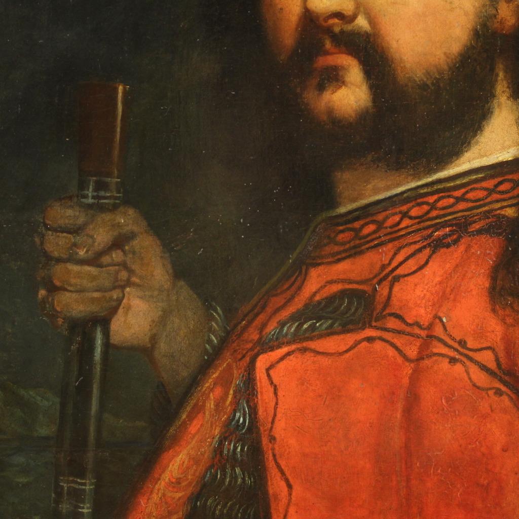  19. Jahrhundert Öl auf Leinwand Antike signiert datiert flämische Porträtmalerei, 1859 im Angebot 7