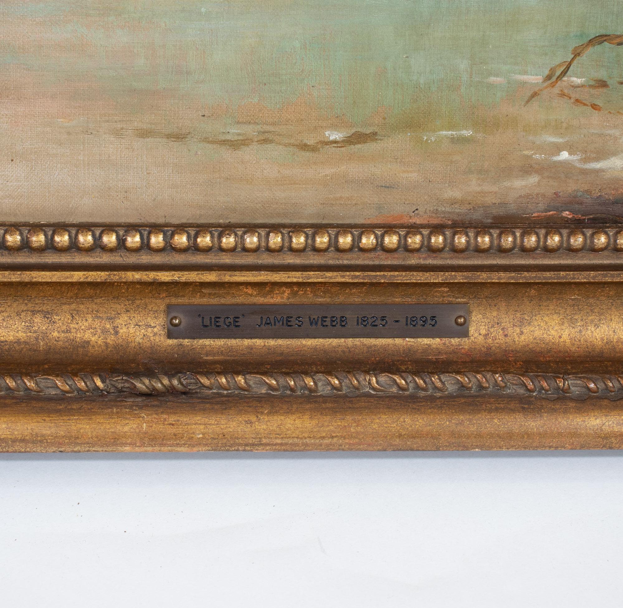 Huile sur toile du XIXe siècle Attribuée à James Webb de The Liege en vente 4