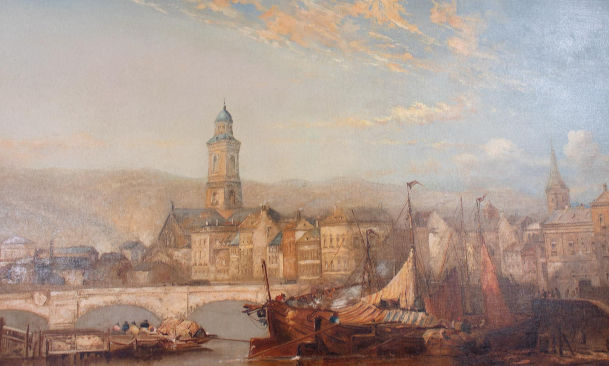 Huile sur toile du XIXe siècle Attribuée à James Webb de The Liege en vente 5