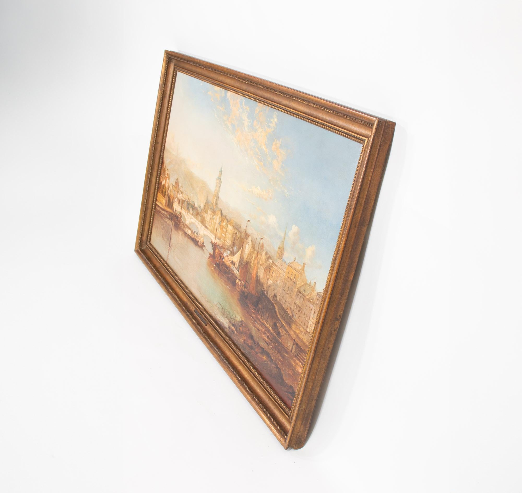 Belge Huile sur toile du XIXe siècle Attribuée à James Webb de The Liege en vente
