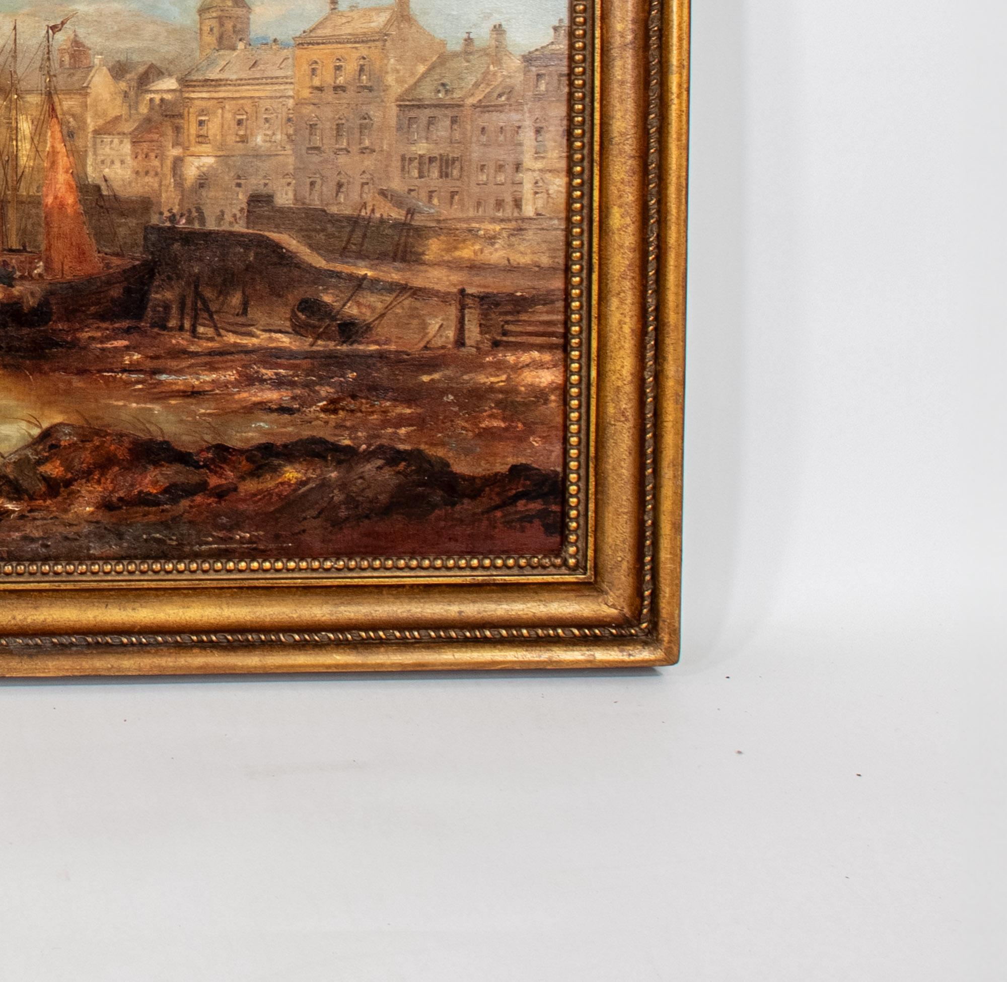 Huile sur toile du XIXe siècle Attribuée à James Webb de The Liege Bon état - En vente à Chicago, IL