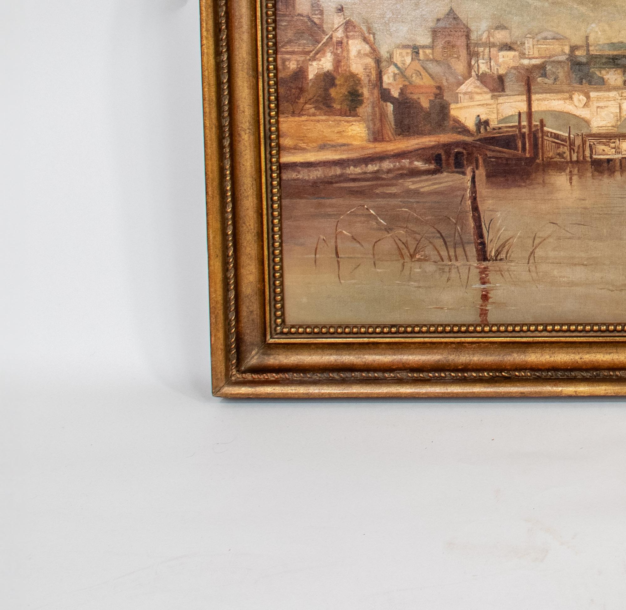 Huile sur toile du XIXe siècle Attribuée à James Webb de The Liege en vente 1