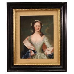 19th Century Oil on Canvas Austrian Gentlewoman Portrait Painting, 1870