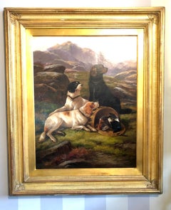 Olio su tela del XIX secolo di John Gifford 'd.1900' "Un colpo riuscito".