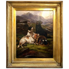 Antique 19th Century Oil on Canvas by John Gifford 'd.1900' "A Successful Shoot"