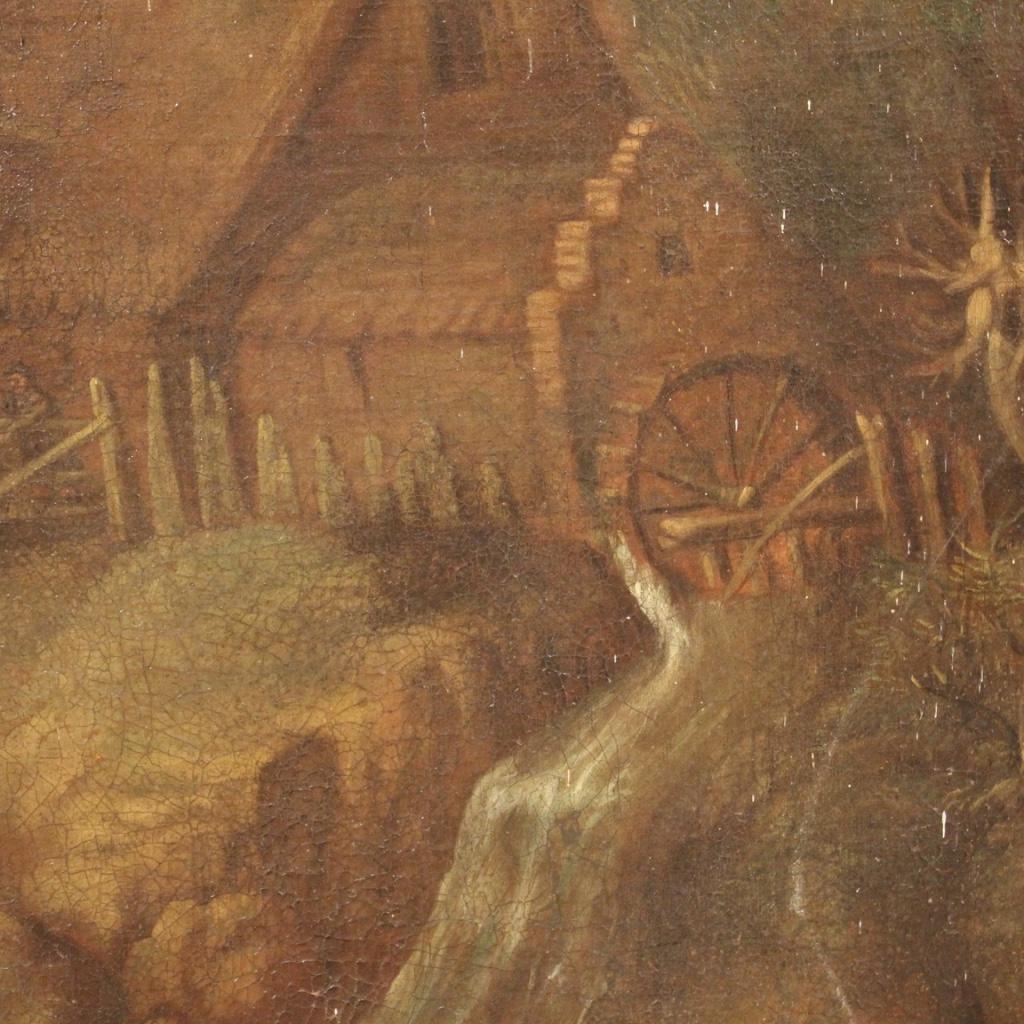 19. Jahrhundert Öl auf Leinwand Landschaft Flämisch Gemälde:: 1830 1