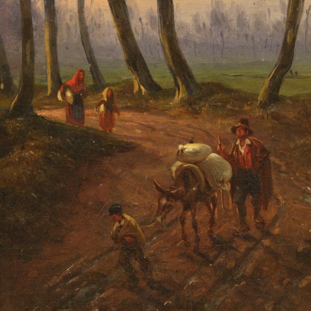 19. Jahrhundert Öl auf Leinwand Landschaft Landschaft Französisch Malerei, 1870 im Angebot 2
